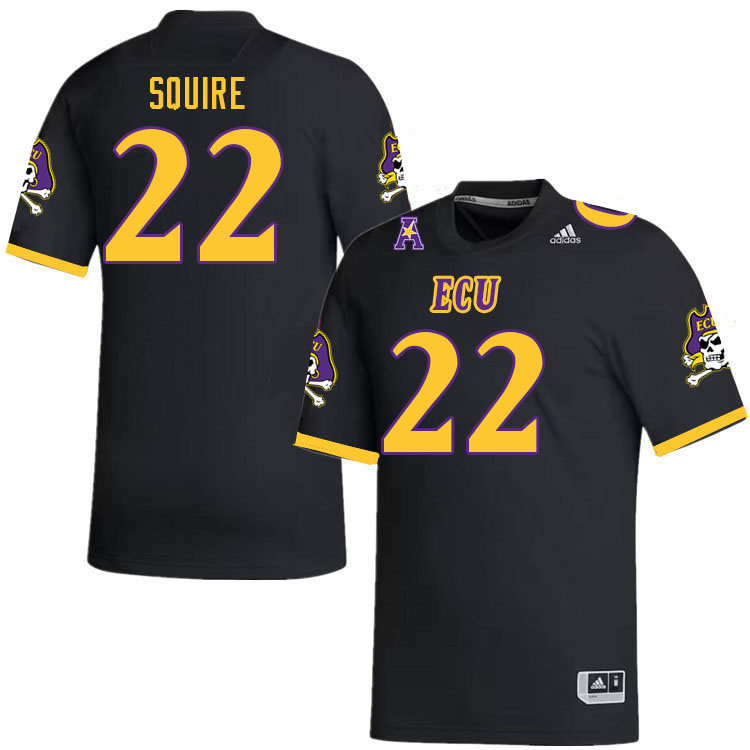Men #22 Nemo Squire ECU Pirates 2023 College Football Jerseys Stitched-Black
